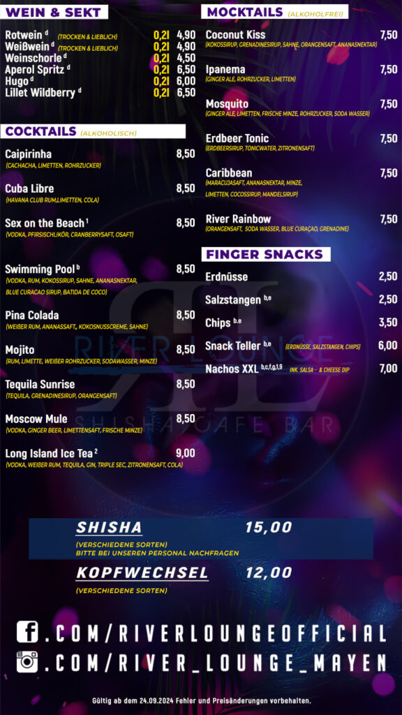 Menu Page 1